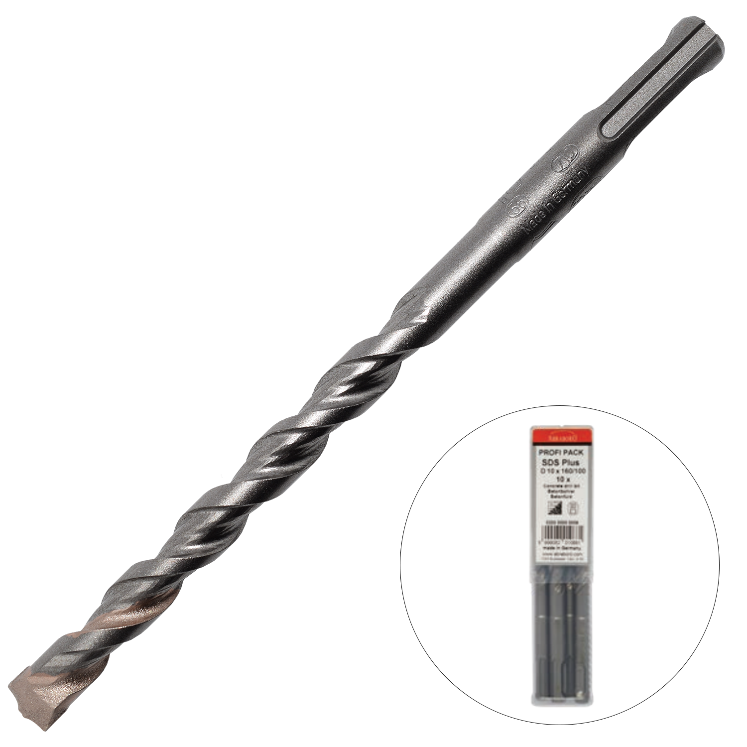 Abraboro 10 x 260 / 200 mm SDS-plus TWIXX betonfúró Profi Pack, 10 db/csomag termék fő termékképe