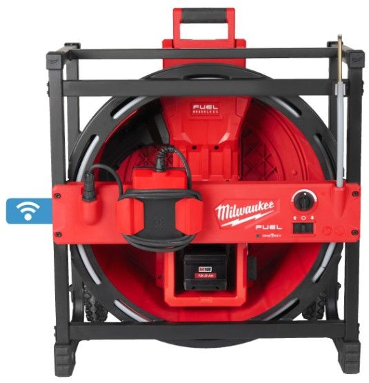 Milwaukee M18 HSFSM-122 akkus ONE-KEY™ FUEL™ szénkefe nélküli nagy sebességű csőtisztító gép (2 x 12.0 Ah REDLITHIUM™ FORGE™ akkuval) termék fő termékképe