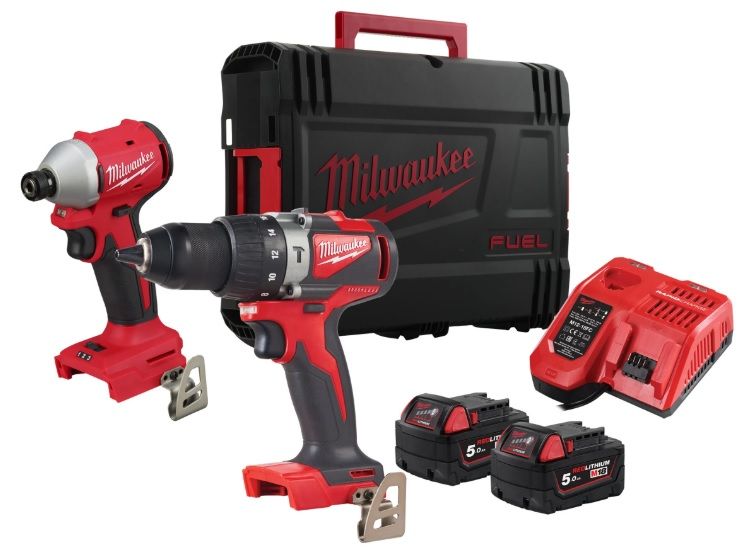 Milwaukee M18 BLPP2A3-502X FEUL szénkefe nélküli erőcsomag (2 x 5.0 Ah Li-ion akkuval) termék fő termékképe