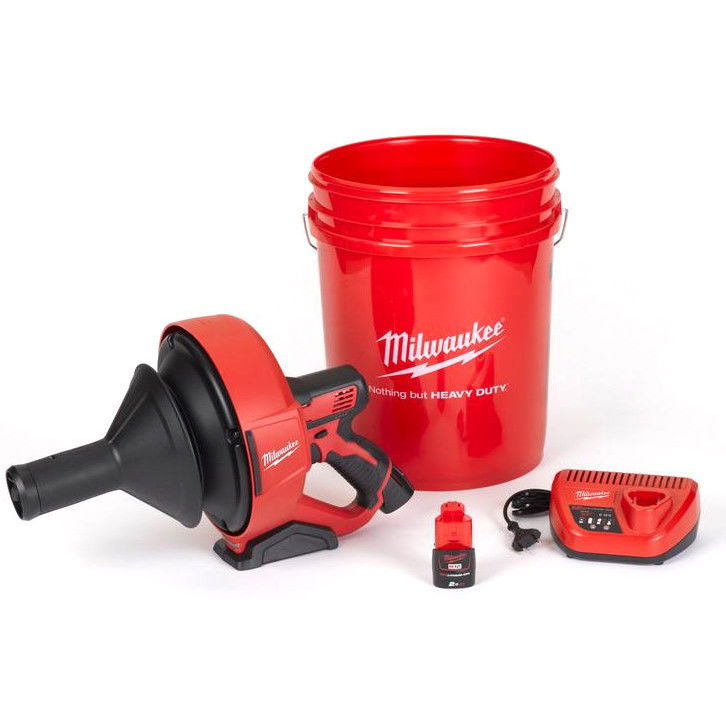 Milwaukee M12 BDC8-202C akkus kompakt lefolyócső tisztító 8 mm-es spirális kábellel (2 x 2.0 Ah Li-ion akkuval) termék fő termékképe