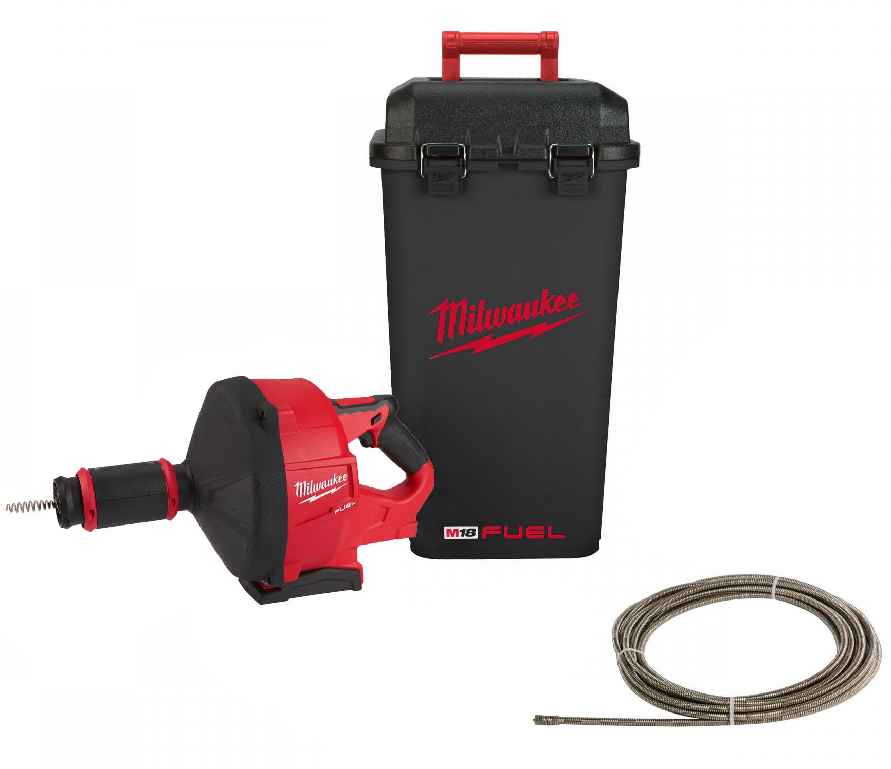 Milwaukee M18 FDCPF10-0C FUEL™ akkus szénkefe nélküli lefolyócső tisztító 10 mm-es spirális kábellel (akku és töltő nélkül) termék fő termékképe