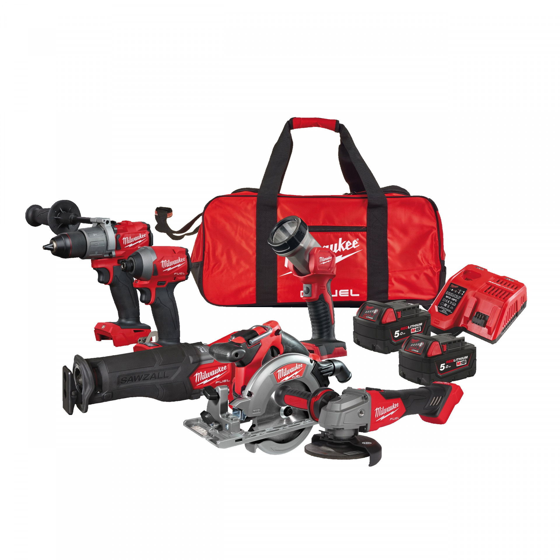Milwaukee M18 FPP6K2-502B FUEL™ akkus szénkefe nélküli erőcsomag termék fő termékképe