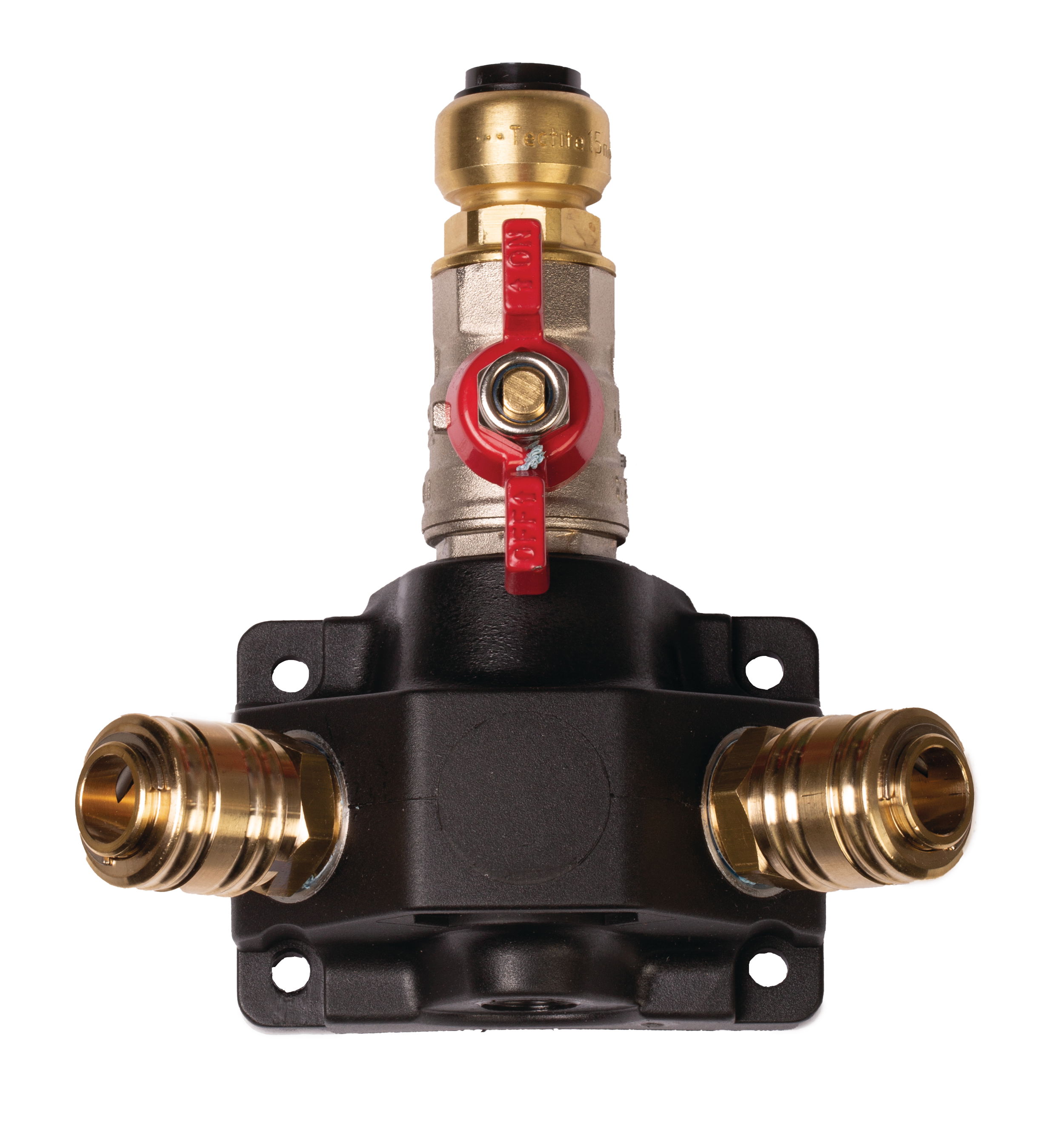 Aircraft Végelosztó doboz két egykezes csatlakozóval és elzárócsappal 18mm termék fő termékképe