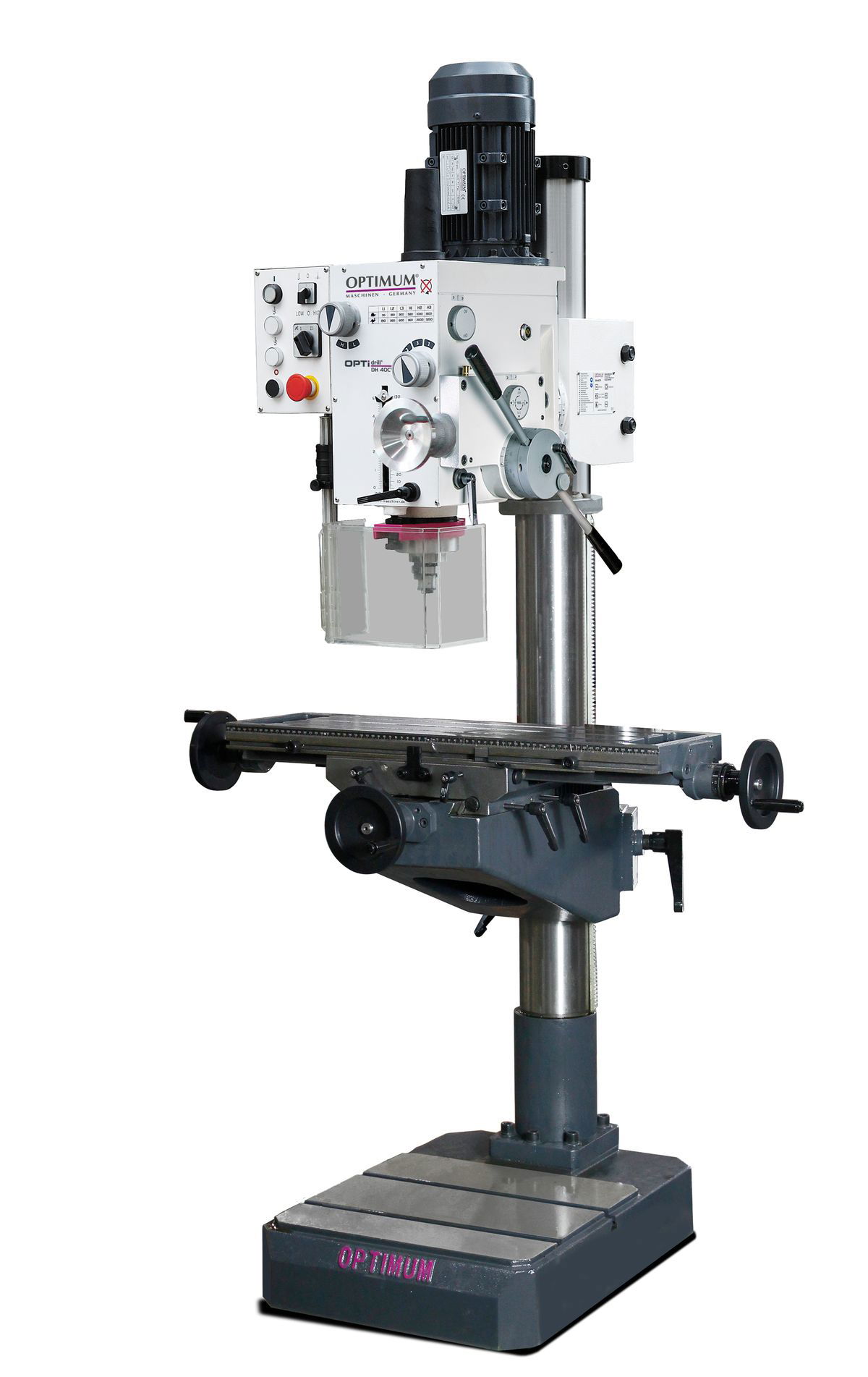 Optimum Optidrill DH 40CTP Oszlopos hajtóműves fúrógép keresztasztallal (1,1/1,5kW, 400V) termék fő termékképe