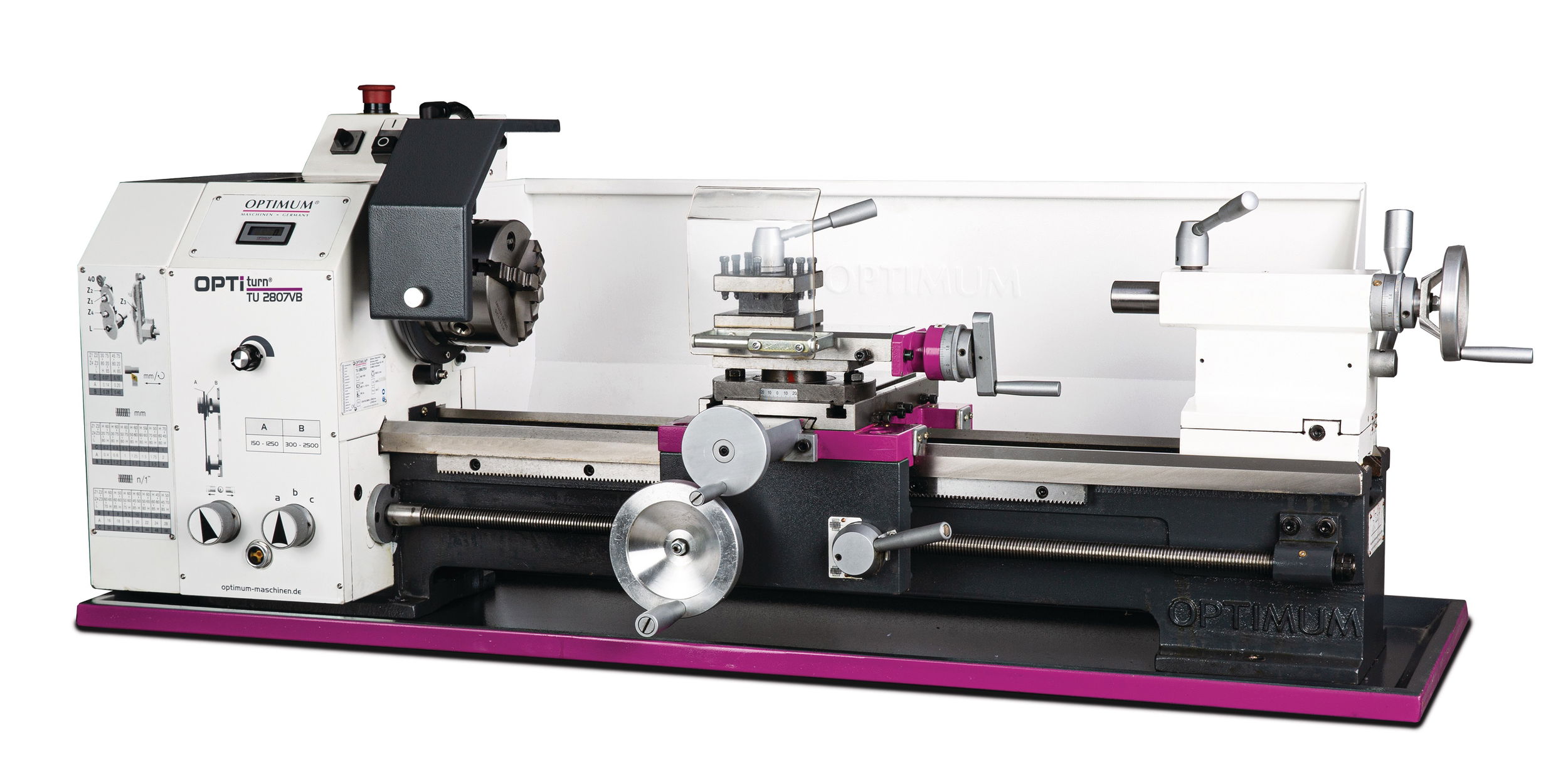 Optimum OPTIturn 2807VB esztergagép fokozatmentes fordulatszámállítással (D280x700mm, 1,1kW/230V) termék fő termékképe