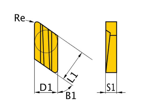 Optimum KNUX160405R HM váltólapkák (5 db.) termék fő termékképe