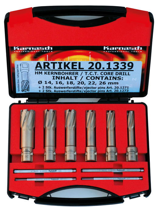 METALLKRAFT Koronafúró klt. HARD-LINE 14/16/18/20/22/26mm / 55mm anyagv.-ig 19mm weldonszár termék fő termékképe