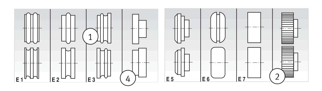METALLKRAFT Hajlítógörgő Typ E6 - SBM 250-25E termék fő termékképe