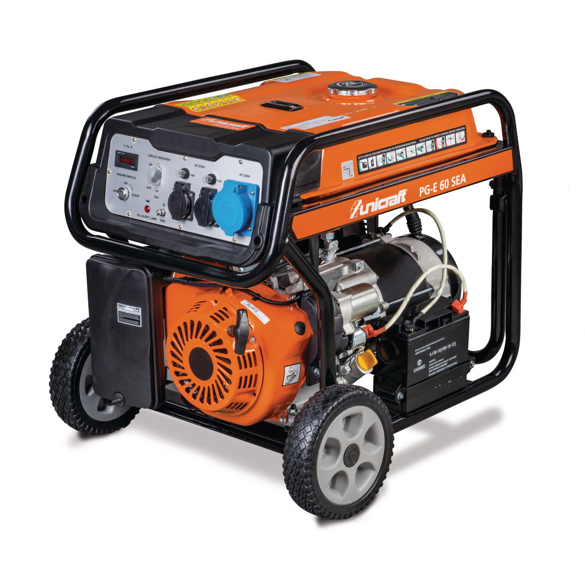 Unicraft PG-E 60 SEA szinkrongenerátoros, benzin üzemű áramfejlesztő (5,5kW, 230V) termék fő termékképe