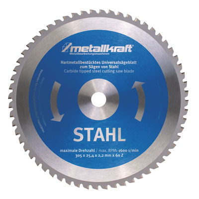 Metallkraft körfűrésztárcsa acélhoz 305 x 2.4 x 25.4 mm T60 termék fő termékképe