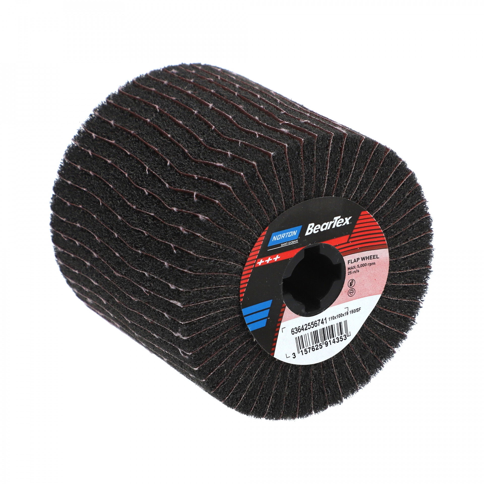 Satinex Beartex kombinált lamellás rost csiszolókorong Ø110x100x19mm Fine S+P150 termék fő termékképe