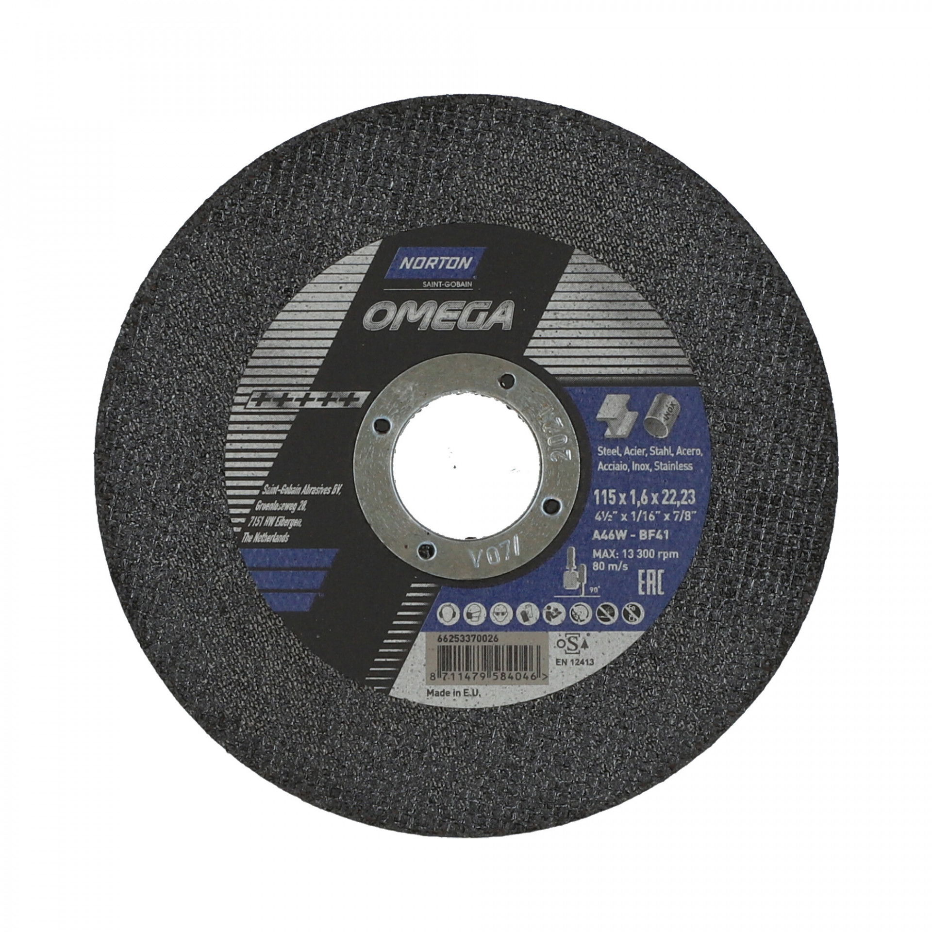 Norton Omega vágókorong 115x2,0x22,23mm A36W, 25 db/csomag termék fő termékképe