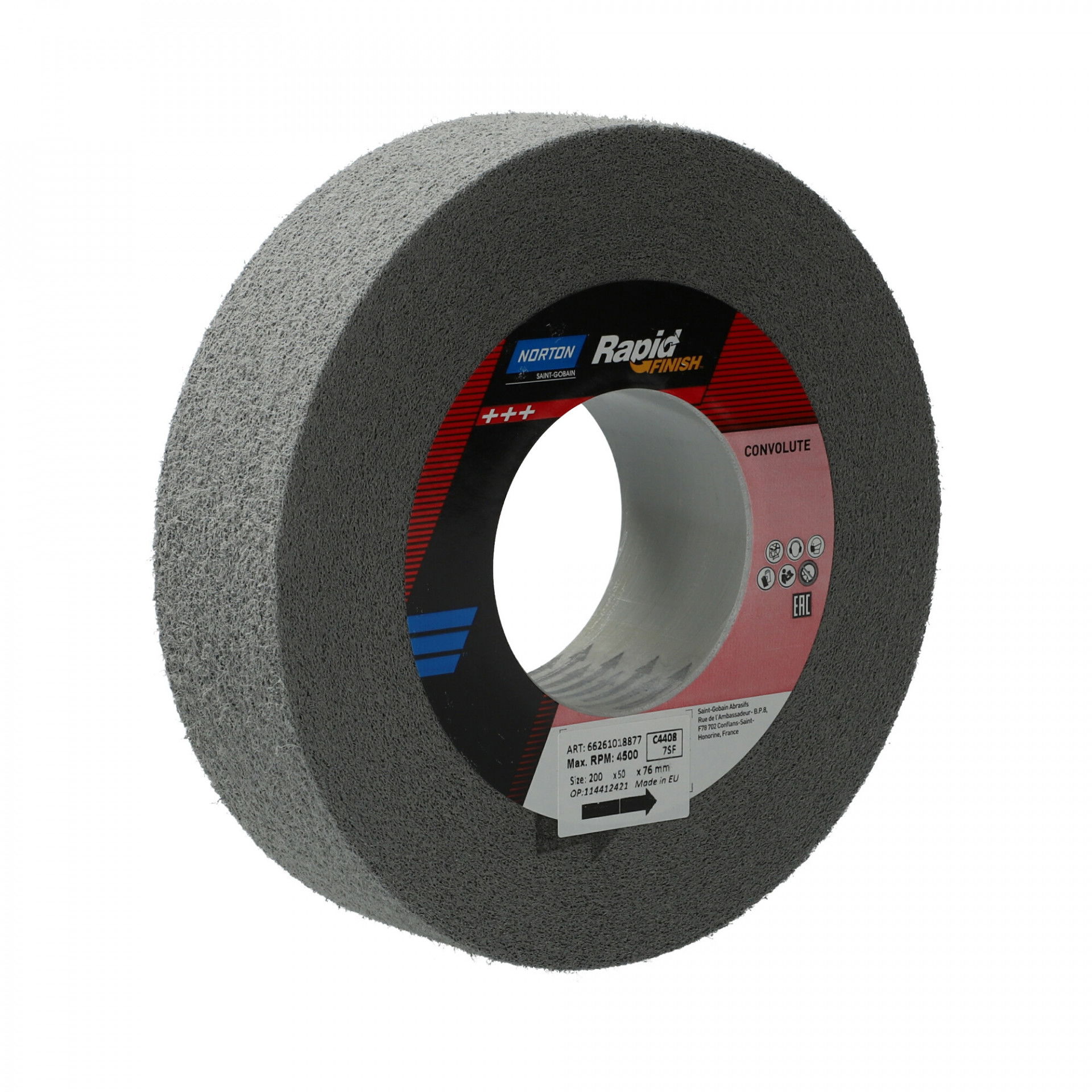 Norton Rapid Finish Series 1000 Long Life rost csiszolókorong 200x50x76mm Fine 7 SiC, 2 db/csomag termék fő termékképe