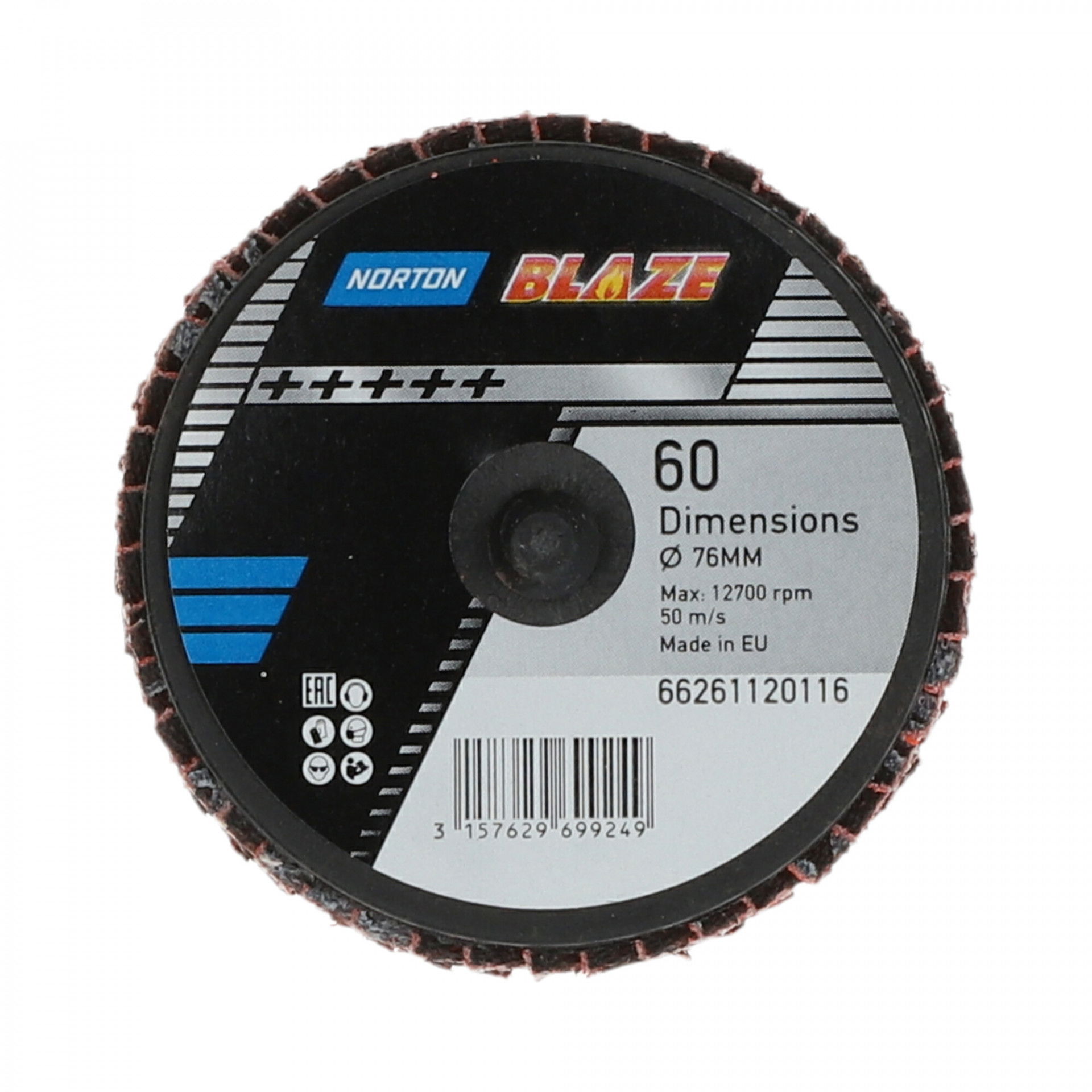 Norton Speedlok Blaze R980P TR lamellás csiszolókorong Ø75mm P60, 10 db/csomag termék fő termékképe