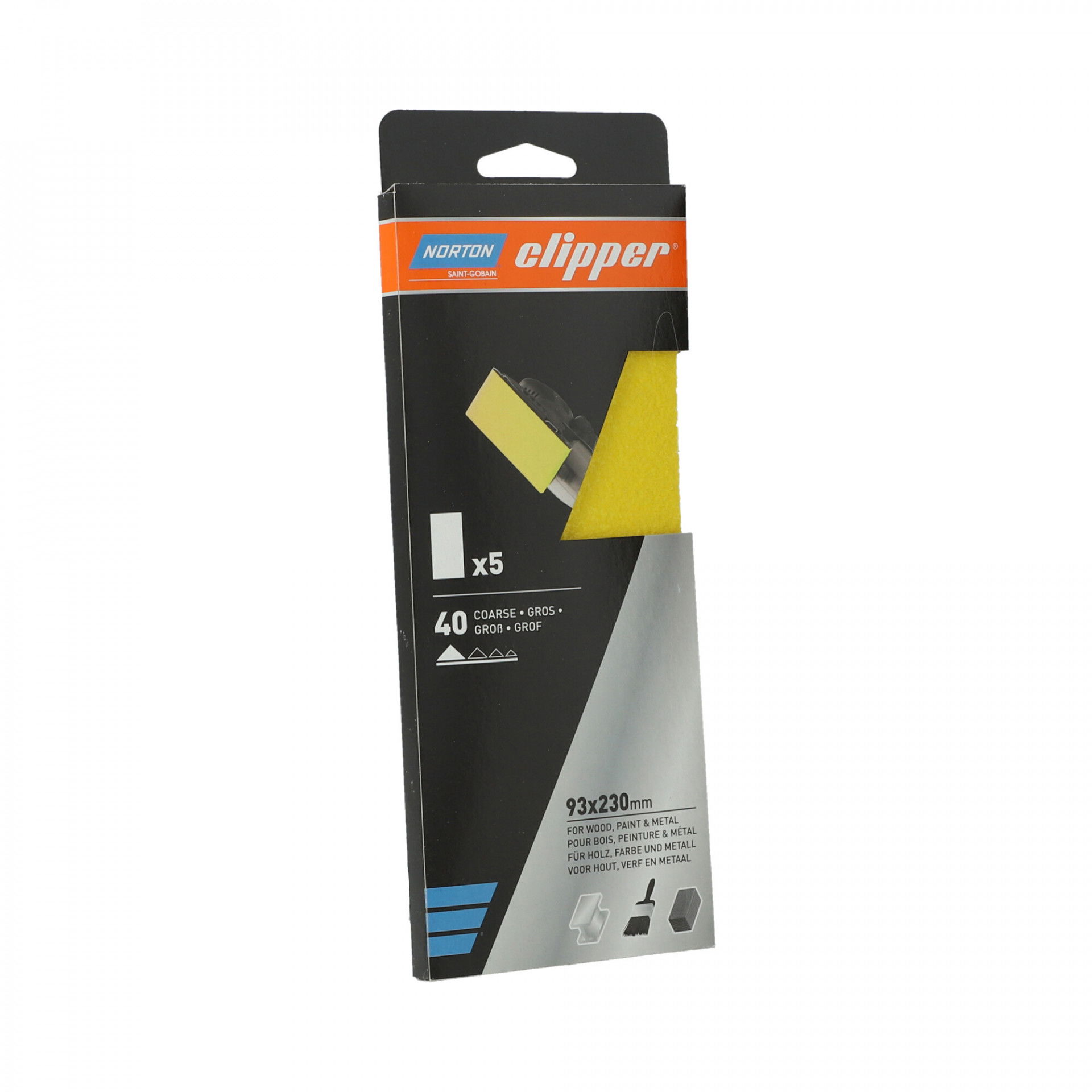 Norton Clipper G131F csiszolóív 93x230mm P80, 5 db/csomag termék fő termékképe