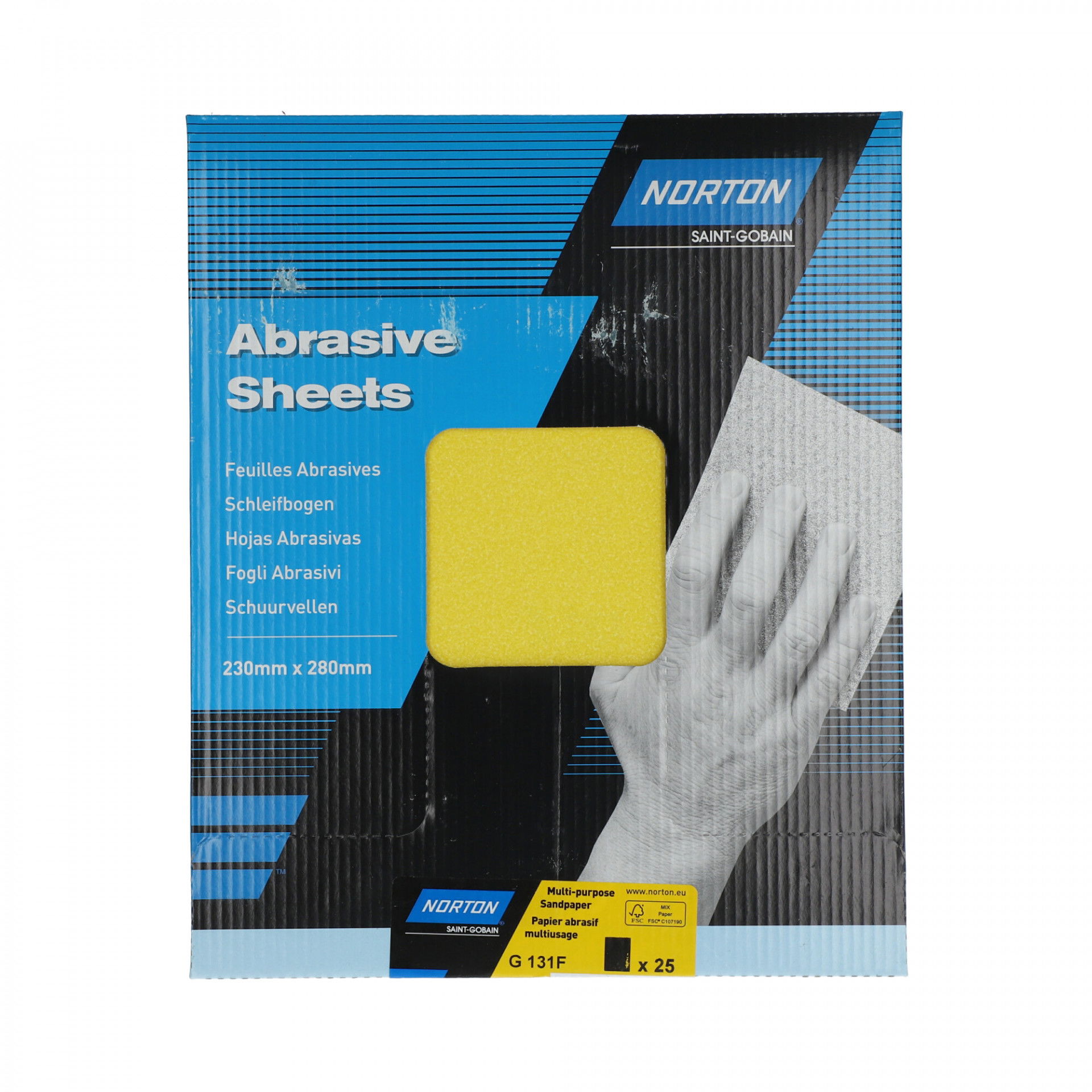 Norton Clipper G131F univerzális csiszolópapír 230x280mm P120, 25 db/csomag termék fő termékképe