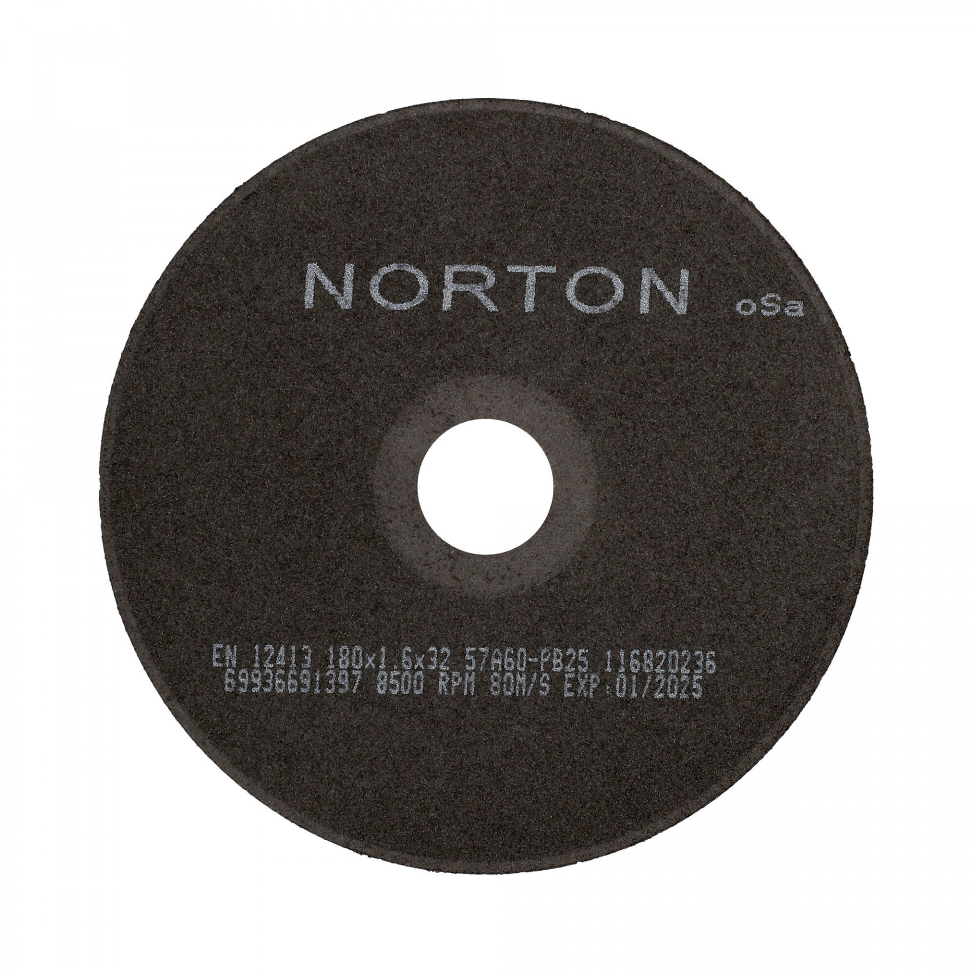 Norton Preciziós gépipari erősítés nélküli vágókorong 180x1,6x32 mm 57A 60 P B25, 25 db/csomag termék fő termékképe