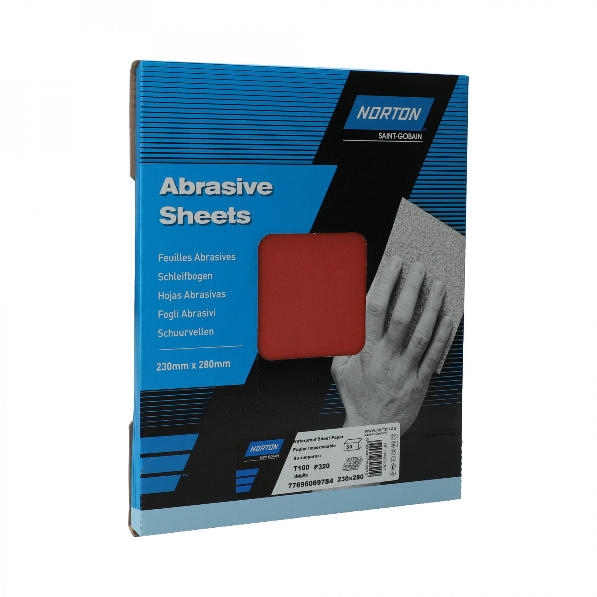 Norton T100 vízálló csiszolópapír 230x280mm P320, 50 db/csomag termék fő termékképe