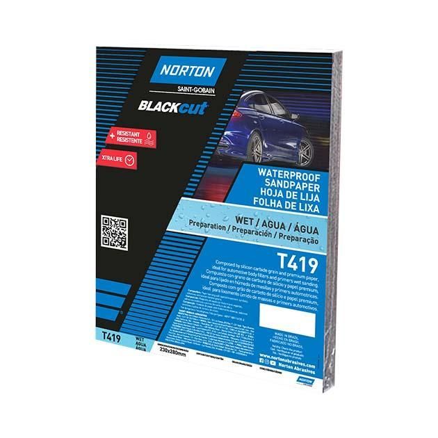 Norton T419 vízálló csiszolópapír 230x280mm P120, 200db/csomag termék fő termékképe