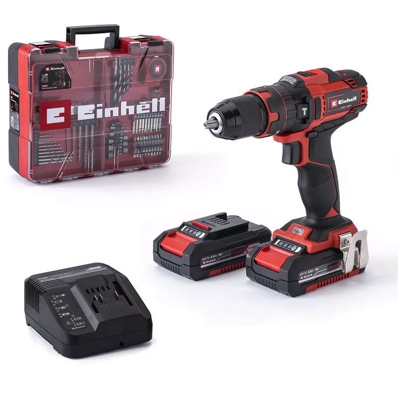 EINHELL TE-CD 18/40 Li-i +64 akkus ütvefúró-csavarozó (2 x 2.0 Ah Li-ion akkuval, kofferben) + 64 részes tartozékkészlet termék fő termékképe
