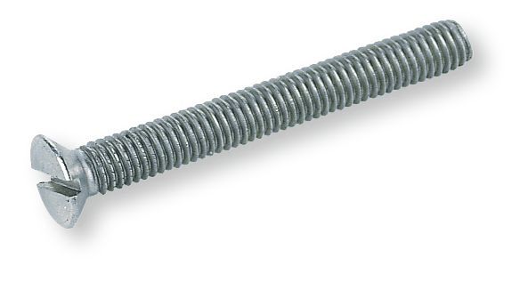 DIN 963 Süllyesztettfejű, egyeneshornyos csavar, 4.8, Horganyzott, M 6x12 termék fő termékképe
