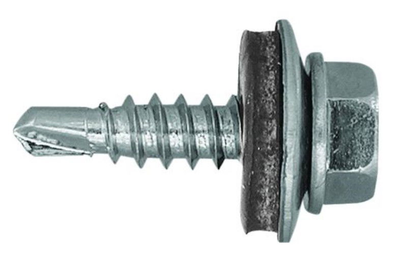 DIN 7504 Fűzőcsavar+gumis alátét, Acél, RAL5010, 4,8x19/14 (enciánkék) termék fő termékképe