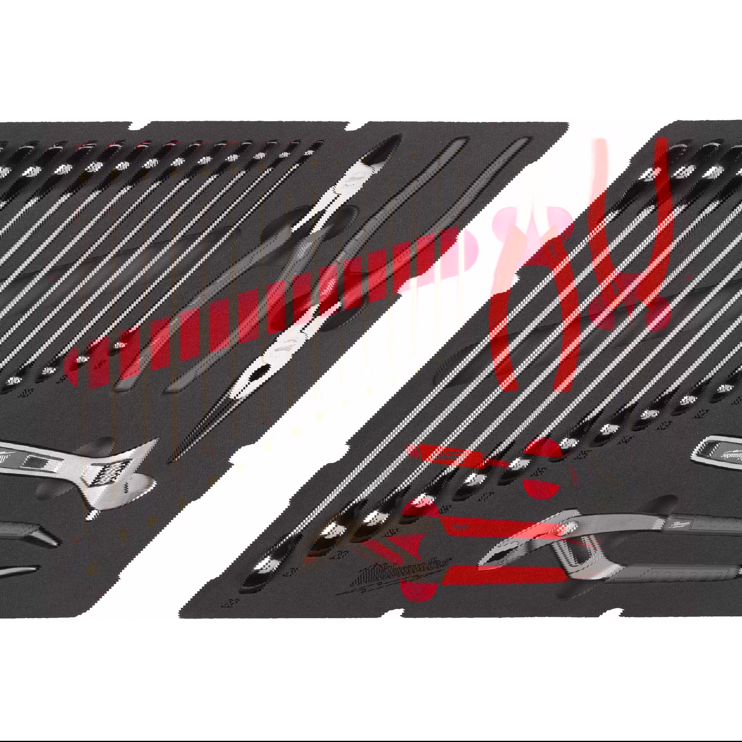 Milwaukee MAX BITE™ csillag-villáskulcs és fogó készlet Packout habbetétben, 19 részes termék fő termékképe