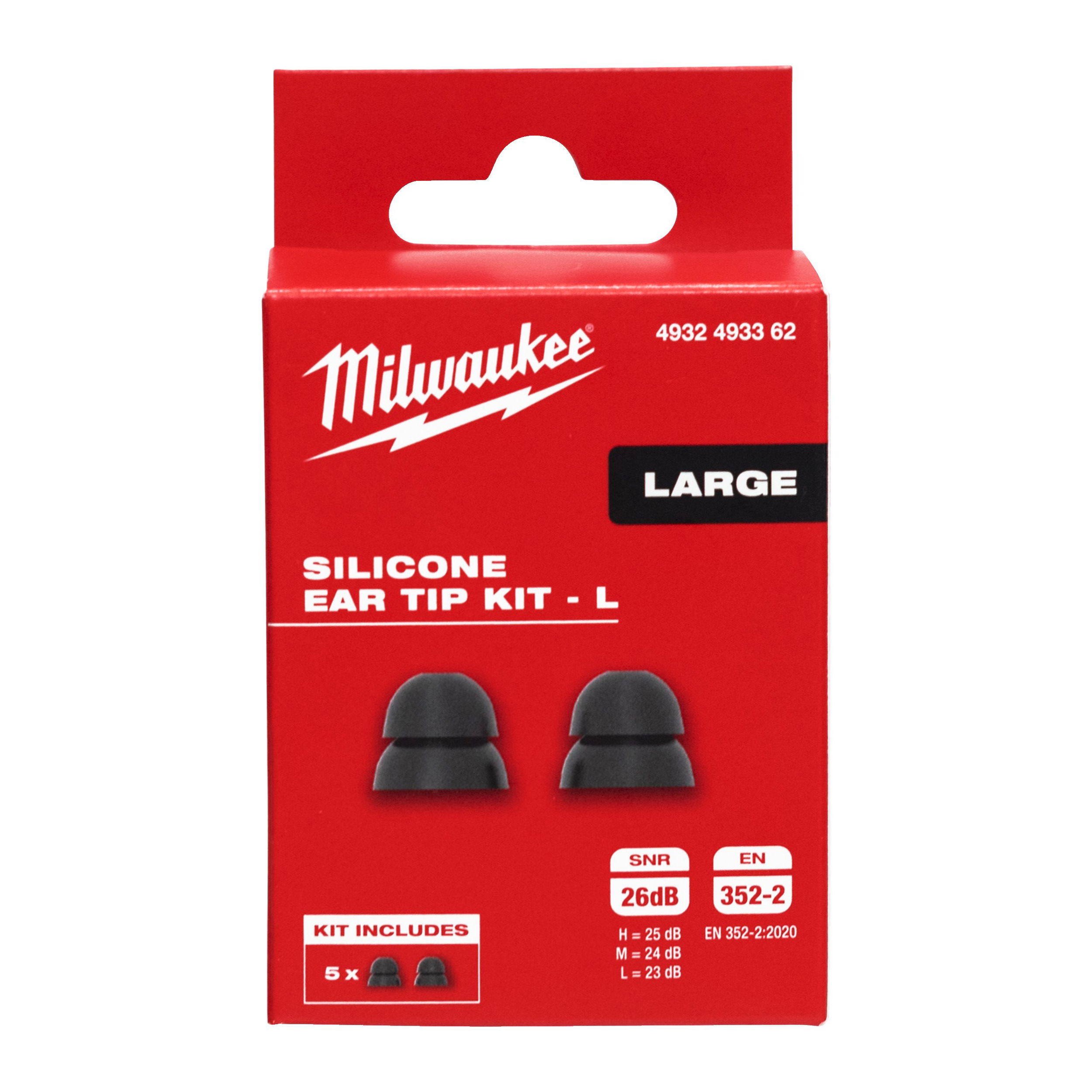 Milwaukee Szilikon füldugó cserebetét, L méret, 5 pár/csomag termék fő termékképe