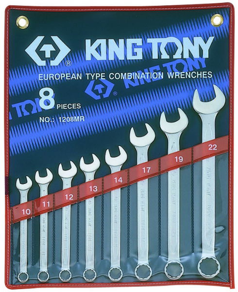 King Tony 8 részes csillag-villáskulcs készlet 10-22mm 1208MR termék fő termékképe
