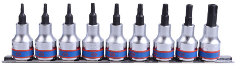 King Tony 9 részes 3/8˝-os furatos torx bitfej készlet 3119PR8 termék fő termékképe