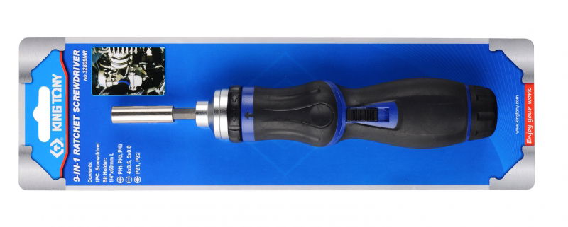 King Tony 9 részes racsnis nyelű bitkészlet 32809MR termék fő termékképe