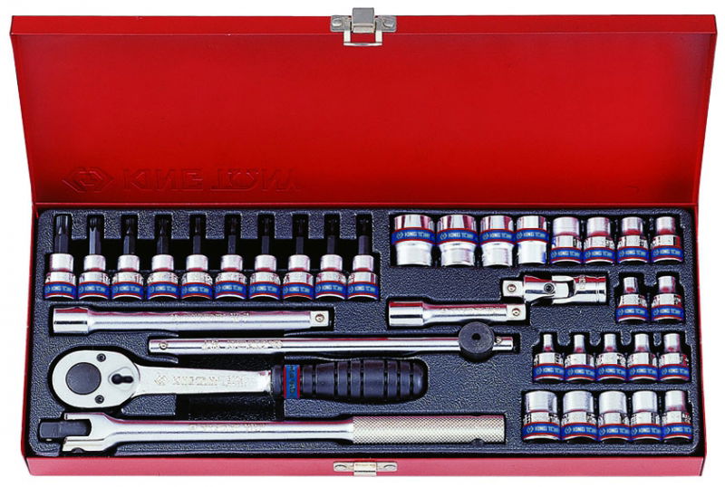 King Tony 36 részes 3/8˝-os kézi dugókulcs készlet 6* 3534MR termék fő termékképe