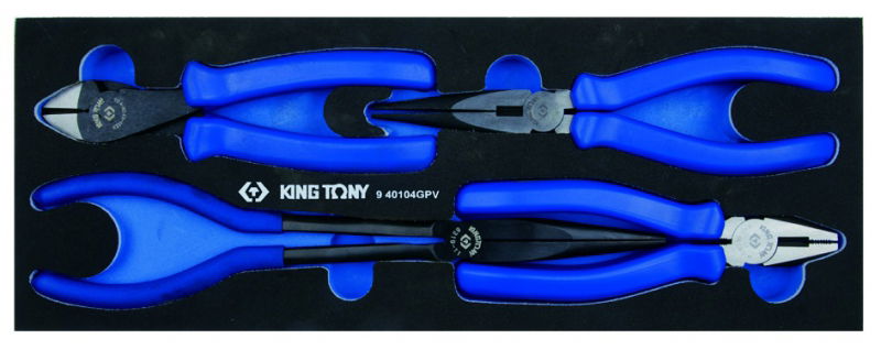 King Tony 4 részes fogókészlet (EVA tálcás) 9-40104GPV termék fő termékképe