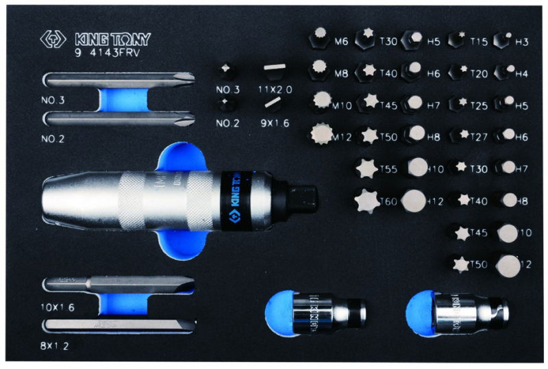 King Tony 43 részes ütve csavarozó készlet (EVA tálcás) 9-4143FRV termék fő termékképe