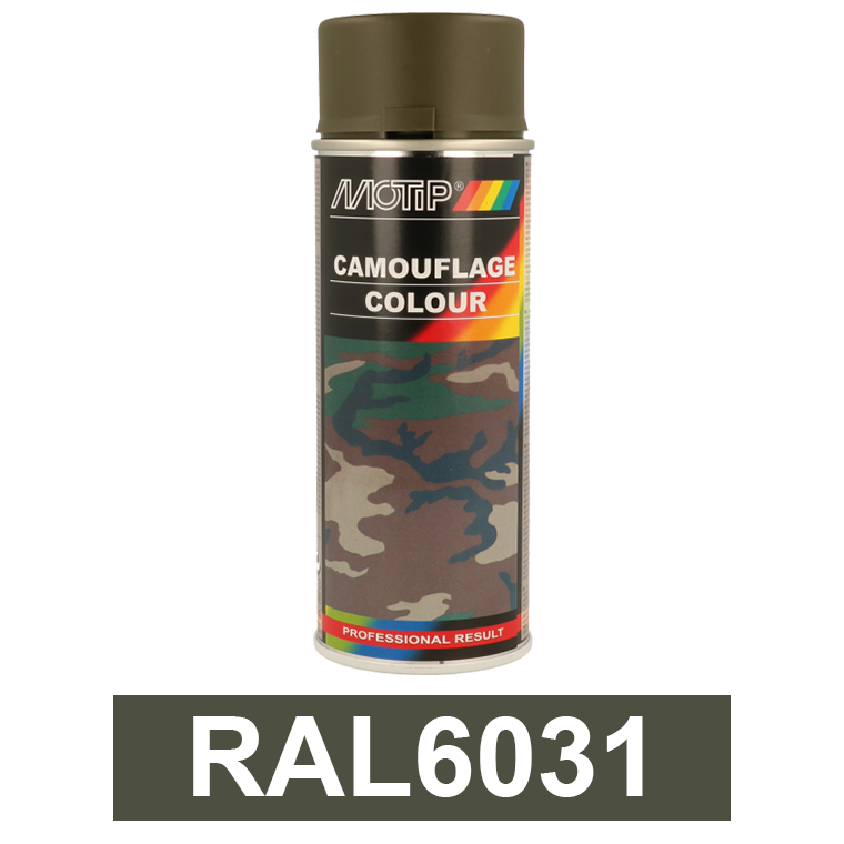 Motip CAMOUFLAGE álcázó festék spray, matt, RAL6031 bronz zöld, 400 ml termék fő termékképe