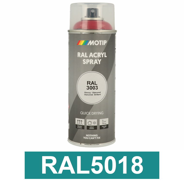 Motip Ipari festék spray, RAL5018, 400 ml termék fő termékképe