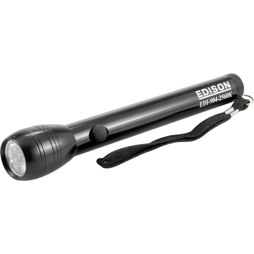 Edison 6 LED SZUPER FÉNYES FEKETE HÁZAS LÁMPA 2XAA termék fő termékképe