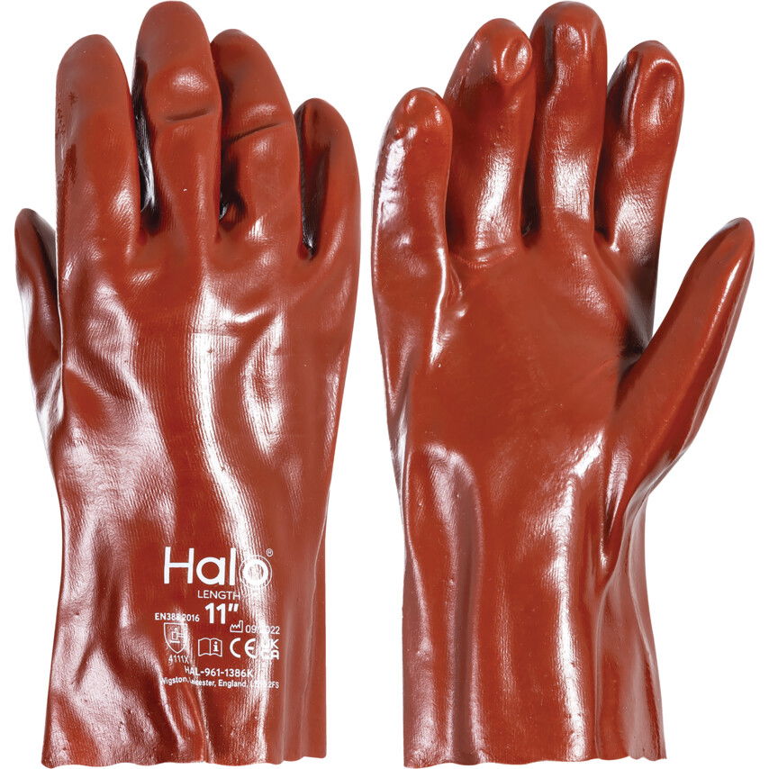 Halo TELJES EGÉSZÉBEN PVC-BEVONATOS, HOSSZÚSZÁRÚ KESZTYŰ DZSÖRZÉBÉLÉSSEL 11" termék fő termékképe