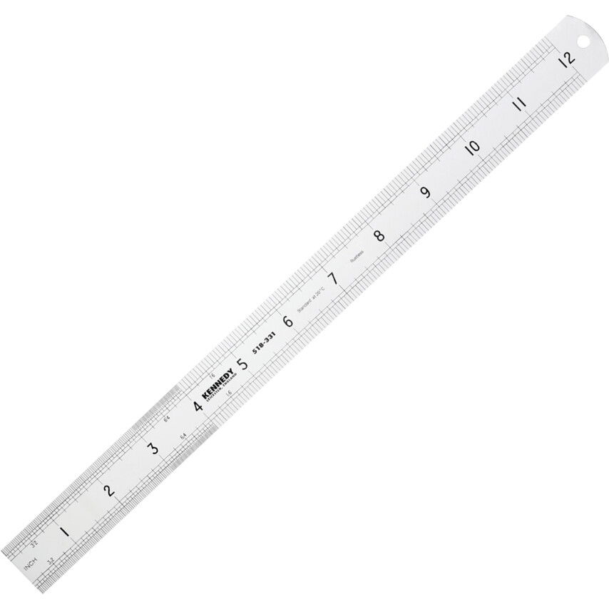 Kennedy 300MM/12" MEREV ROZSDAMENTES VONALZÓ LEKEREKÍTETT VÉGGEL termék fő termékképe