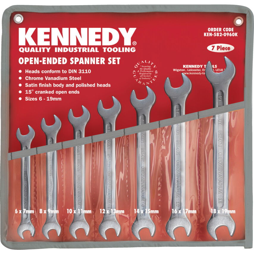 Kennedy 6-19MM IPARI VILLÁSKULCS KÉSZLET 7 DB-OS termék fő termékképe
