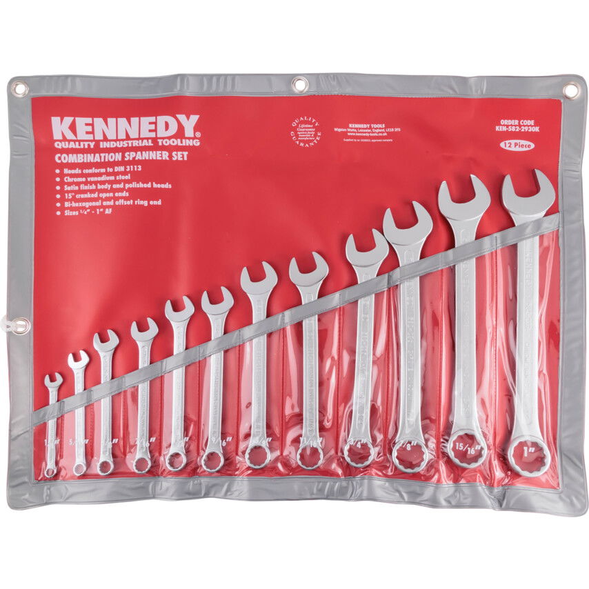 Kennedy 1/4-1"AF IPARI CSILLAG-VILLÁSKULCS KÉSZLET 12 DB-OS termék fő termékképe
