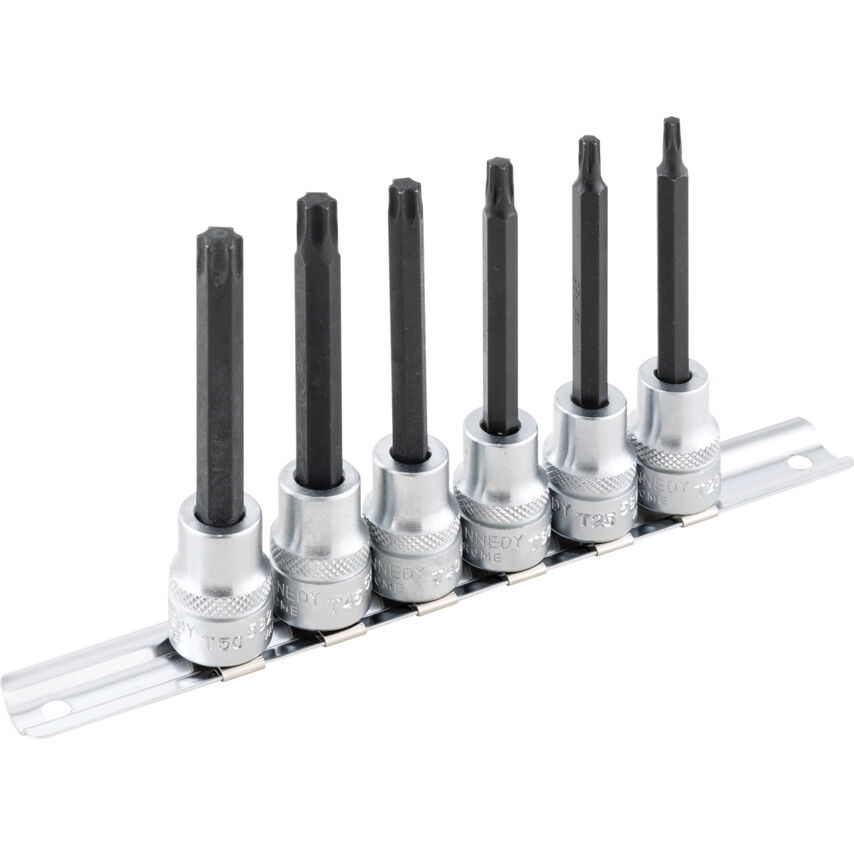 Kennedy T20-T50 X 95MM TORX FELTŰZHETŐ CSAVARBEHAJTÓ KÉSZLET 3/8" MEGHAJTÓVAL (6 DB-OS) termék fő termékképe