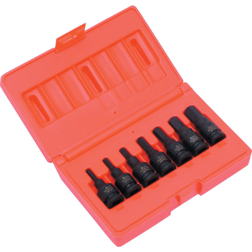 Kennedy HATSZÖGŰ ERŐSÍTETT FELTŰZHETŐ CSAVARBEHAJTÓ KÉSZLET 3/8" MEGHAJTÓVAL (7 DB-OS) termék fő termékképe