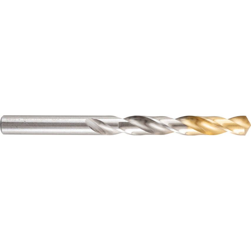 SwissTech 10.80MM NORMÁL HOSSZÚ FÉNYES HSS CSIGAFÚRÓ TIN BEVONATÚ HEGGYEL termék fő termékképe