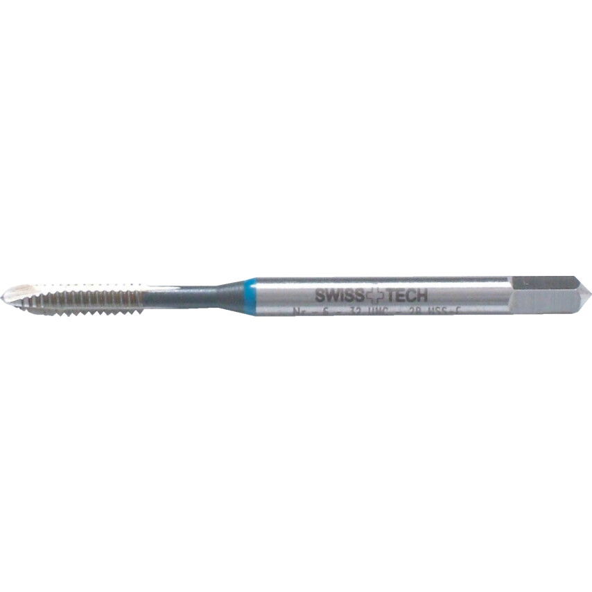 SwissTech 3/8"X16 UNC KÉK GYŰRŰS HSS-EV EGYENES HORNYÚ GÉPI MENETFÚRÓ termék fő termékképe