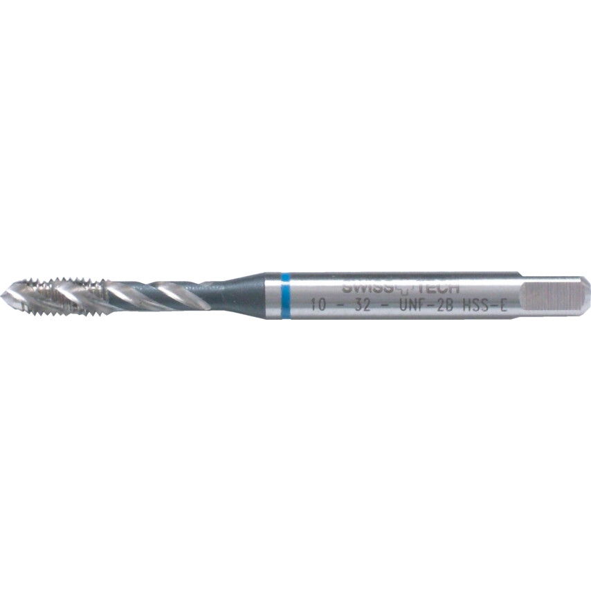 SwissTech 1/4"X28 UNF KÉK GYŰRŰS HSS-EV CSAVART HORNYÚ GÉPI MENETFÚRÓ termék fő termékképe