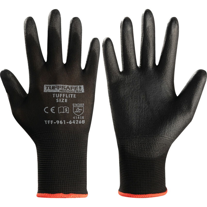Tuffsafe TUFFLITE PU BORÍTÁSÚ KESZTYŰNEJLONBÉLÉSSEL FEKETE SZ-7 termék fő termékképe