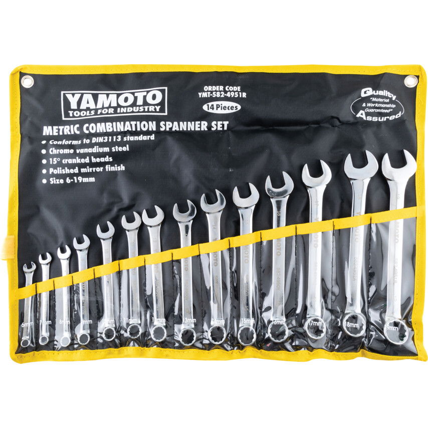 Yamoto 14DB-OS KRÓM-VANÁDIUM CSILLAG-VILLÁSKULCS KÉSZLET 6-19MM termék fő termékképe