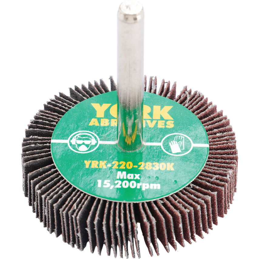 York 50X10MM AL-OX LAMELLÁS CSAPOS CSISZOLÓKORONGP120-6MM SZÁRRAL termék fő termékképe