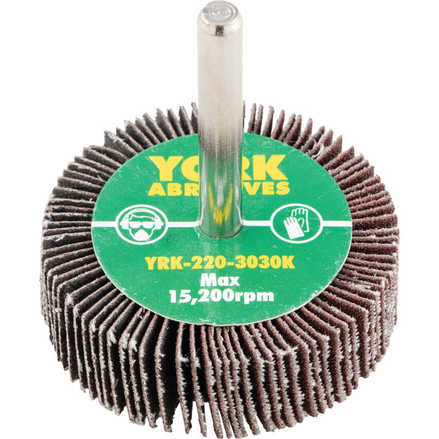 York 50X15MM AL-OX LAMELLÁS CSAPOS CSISZOLÓKORONGP120-6MM SZÁRRAL termék fő termékképe